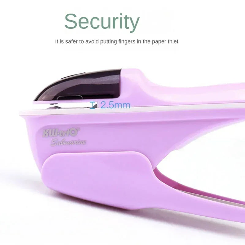 Mini Staple-Free Stapler – Cute, Needleless Paper Binding Machine