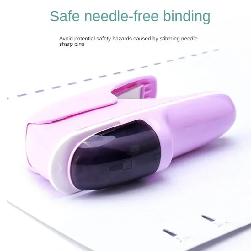 Mini Staple-Free Stapler – Cute, Needleless Paper Binding Machine