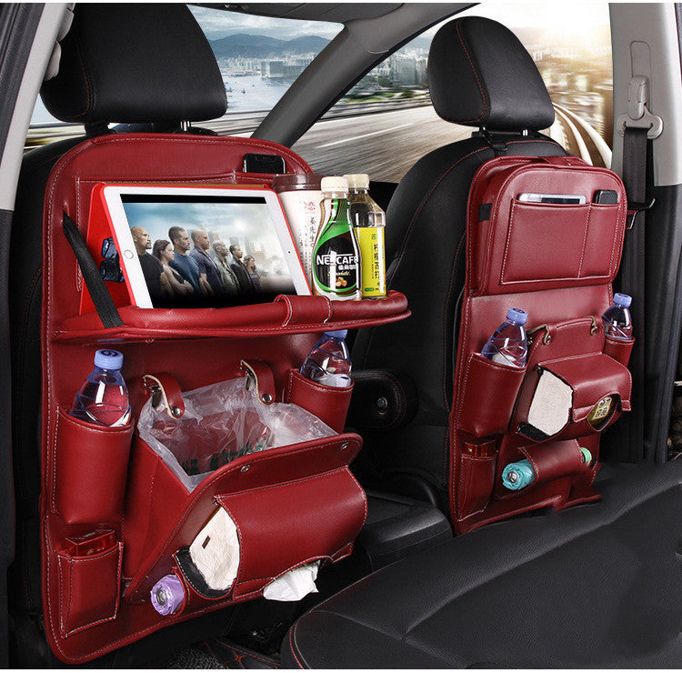 Multifunctional Car Seat Organizer Bag – Leather