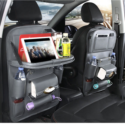 Multifunctional Car Seat Organizer Bag – Leather