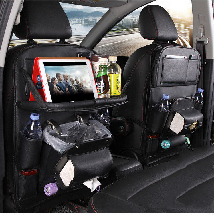 Multifunctional Car Seat Organizer Bag – Leather