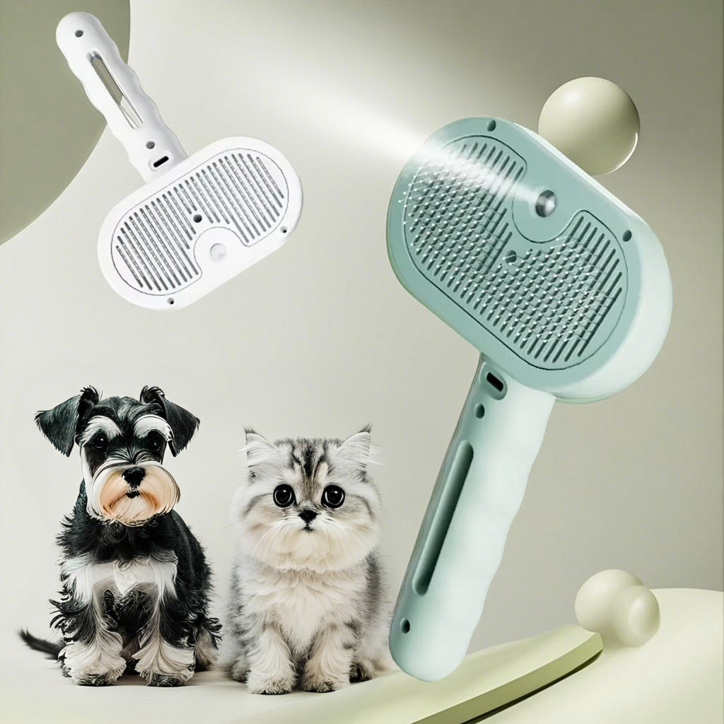 Pet Hair Remover Spray Comb – Grooming Brush for Cats & Dogs