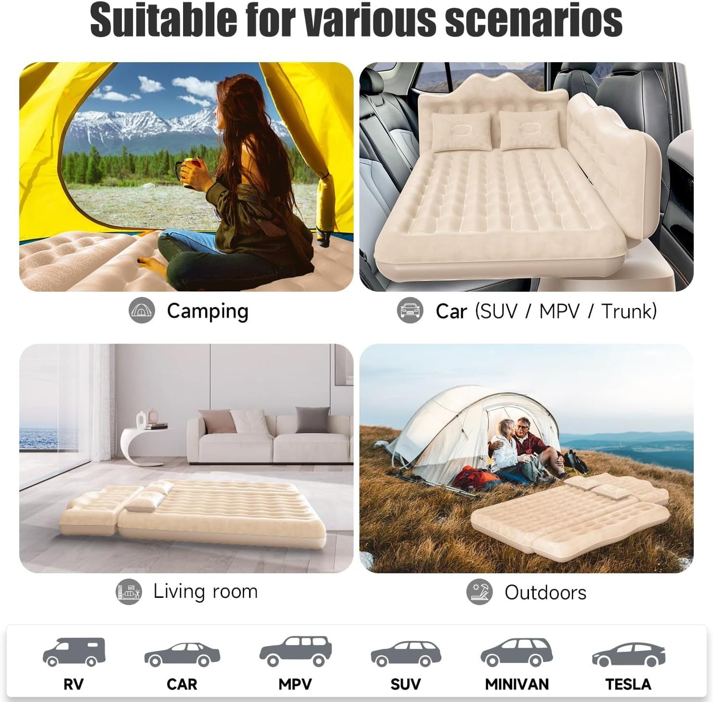 Car SUV Air Mattress with pump and pillows!