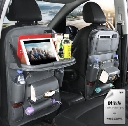 Multifunctional Car Seat Organizer Bag – Leather