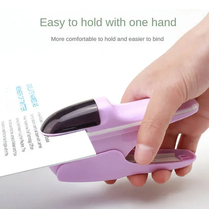 Mini Staple-Free Stapler – Cute, Needleless Paper Binding Machine