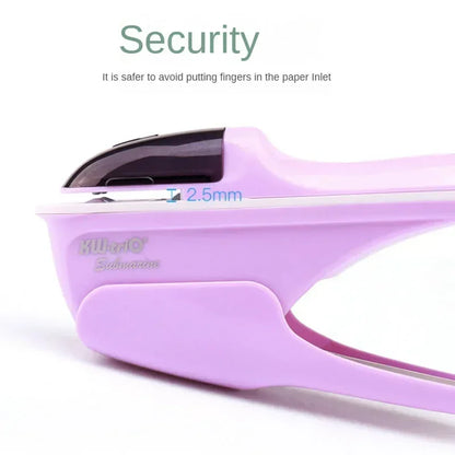 Mini Staple-Free Stapler – Cute, Needleless Paper Binding Machine