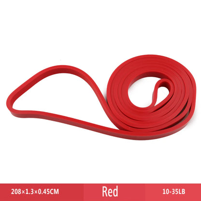 Natural Rubber Resistance Bands Fitness Rally Body Building Yoga Pull Up Belt 41" 208cm