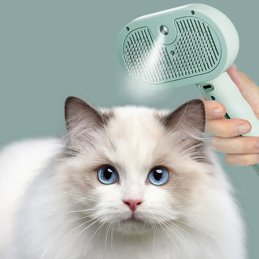 Pet Hair Remover Spray Comb – Grooming Brush for Cats & Dogs